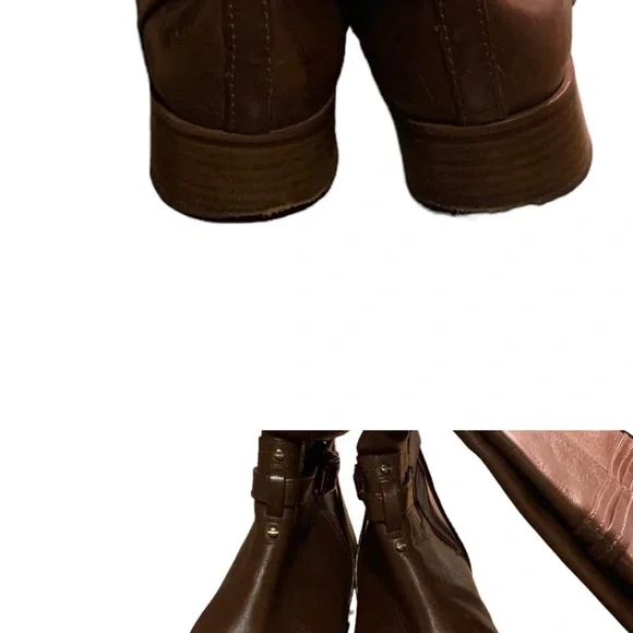 Tory Burch Calista Tall Riding Boots Womens 8.5 M brown Leather Equestrian